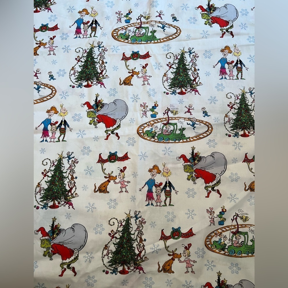 The Grinch Whoville Cindy Lou max Christmas fabric material cotton holiday